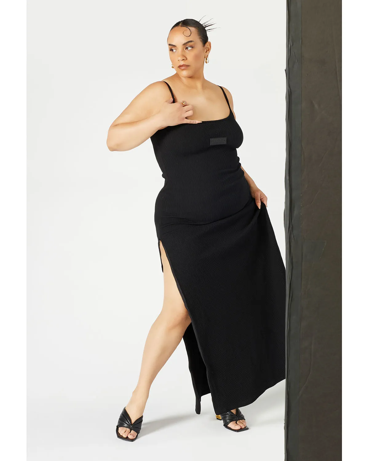 Convertible Slit Maxi Dress
