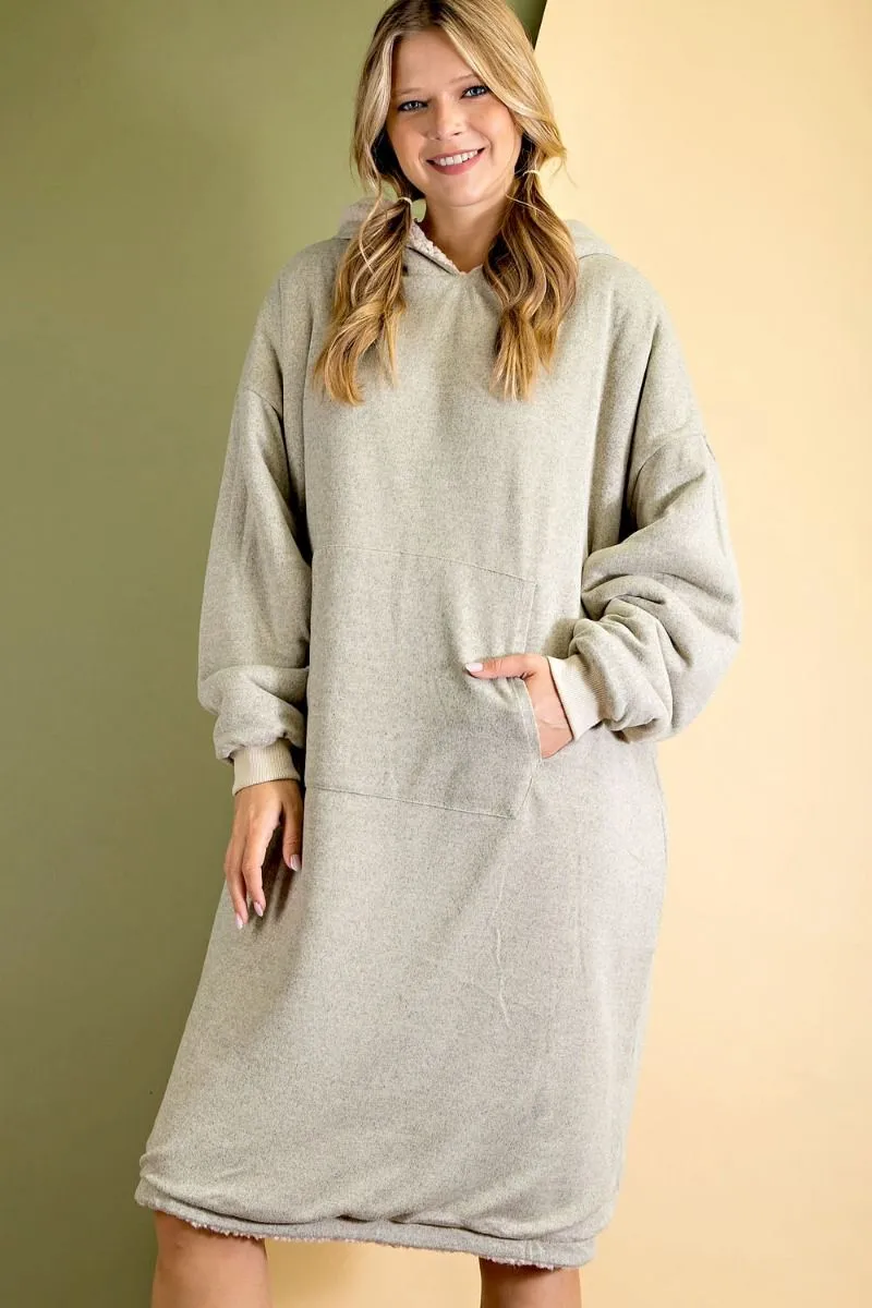 ED15054 2SIDE FUR TEDDY DRESS