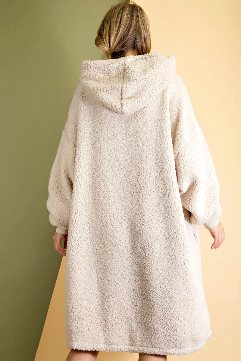 ED15054 2SIDE FUR TEDDY DRESS