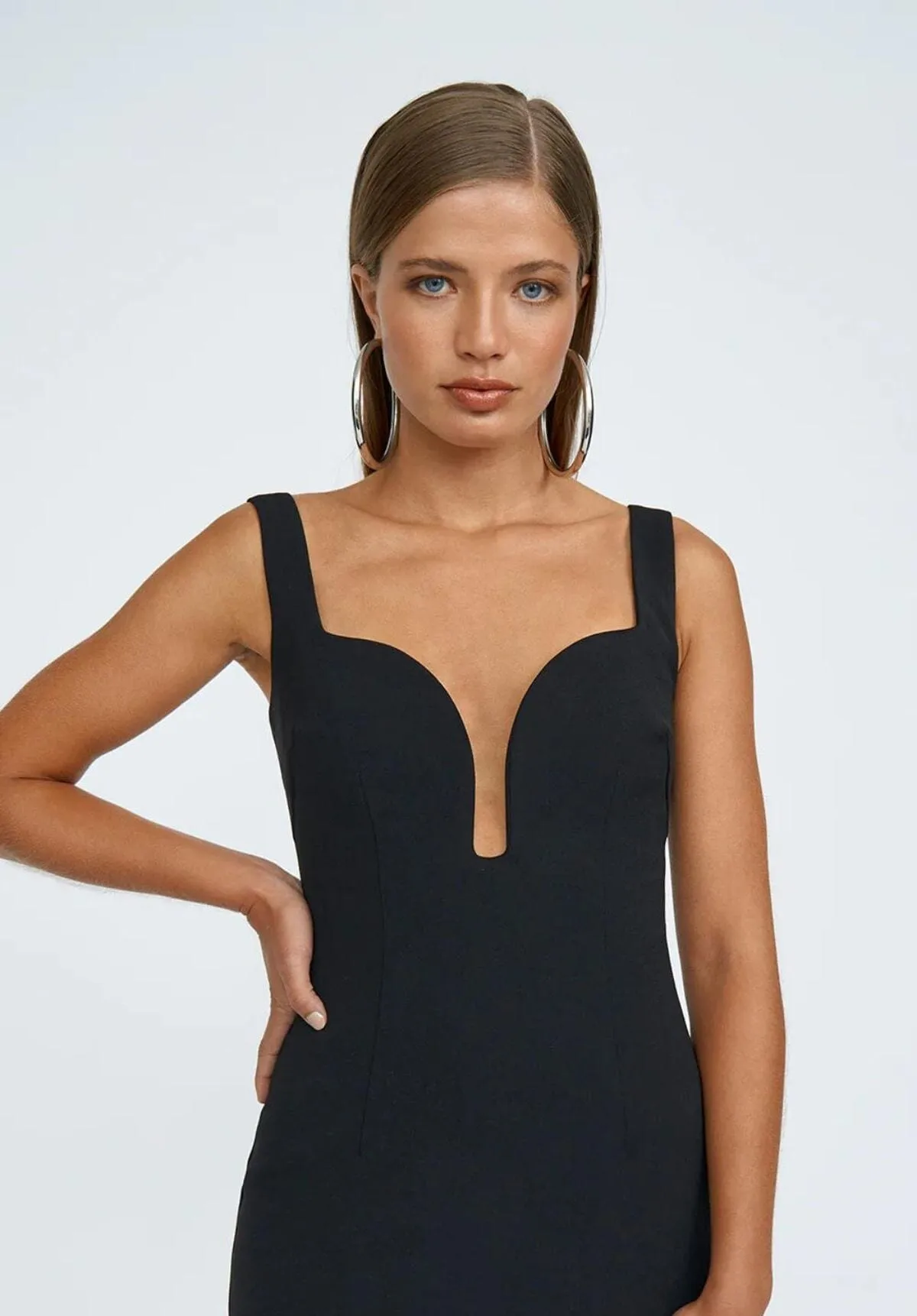 Two Strap Scoop Mini Dress